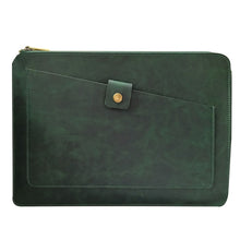 Load image into Gallery viewer, Universal Genuine Leather Business Zipper Laptop Tablet Bag For 15.4 inch and Below, 15.4 inch