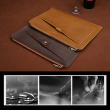 Load image into Gallery viewer, Universal Genuine Leather Business Zipper Laptop Tablet Bag For 15.4 inch and Below, 15.4 inch