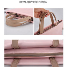 Load image into Gallery viewer, PU Waterproof Laptop Handbag Crossbody Bag for 13.3 inch Laptops, 13.3 inch (Pink), 13.3 inch (White)