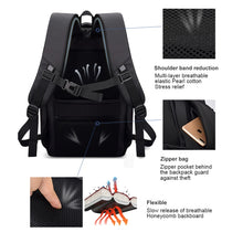Load image into Gallery viewer, Polyester Laptop Backpack for Below 15 inch Laptops, with USB Interface Trunk Trolley Strap