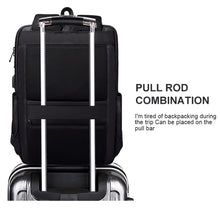 Load image into Gallery viewer, Polyester Laptop Backpack for Below 15 inch Laptops, with USB Interface Trunk Trolley Strap