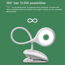 Load image into Gallery viewer, 28 LEDs Flexible Goose Neck Hollow Ring Design Eye Protection Light with Clip &amp; Small Night Light Function