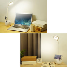 Load image into Gallery viewer, 28 LEDs Flexible Goose Neck Hollow Ring Design Eye Protection Light with Pen Holder / Small Night Light Function