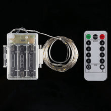 Load image into Gallery viewer, 50 LEDs 3 x AA Batteries Box Fairy Lamp Decorative Light with Remote Control, DC 5V, Blue Light/Remote Control, Colorful Light/Remote Control, White Light/Remote Control, Warm White/Remote Control
