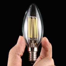 Load image into Gallery viewer, 6 LEDs 450 LM Retro Energy Saving Light for Halls, AC 220V, Apiciform E14 6W 220V White Light, Apiciform E14 6W 220V Warm White