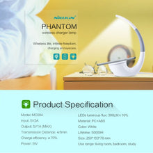 Load image into Gallery viewer, NILLKIN 2 in 1 QI Standard Smart Recognition 1A 5W Wireless Charger + LED Light Lamp with USB Charging Port Indicator