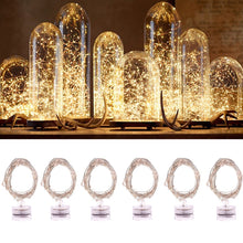 Load image into Gallery viewer, 20 LEDs 2700-2900K Rope Fairy Light For Party / Holiday, Length: 2m, DC 6V, 6 PCS 2m