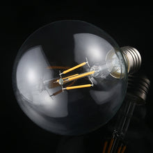 Load image into Gallery viewer, G95 E27 4W 4 LEDs 450 LM 3000K Retro Dimming LED Filament Light Bulb Energy Saving Light, AC 220V, G95 4W White Light, G95 4W Warm White