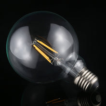 Load image into Gallery viewer, G95 E27 4W 4 LEDs 450 LM 3000K Retro Dimming LED Filament Light Bulb Energy Saving Light, AC 220V, G95 4W White Light, G95 4W Warm White