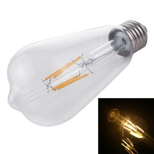 Load image into Gallery viewer, ST64 E27 4W 4 LEDs 600 LM 3000K Retro Dimming LED Filament Light Bulb Energy Saving Light, AC 220V, ST64 4W White Light, ST64 4W Warm White