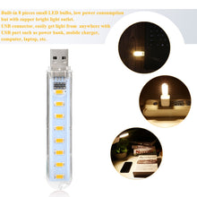 Load image into Gallery viewer, 3W 8 LEDs 5730 SMD USB LED Book Light Portable Night Lamp, DC 5V, 8 LEDs
