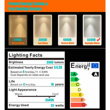 Load image into Gallery viewer, MANTOO PGL35 35W 120V 5500K 3900LM LED Light Bulb for Photography Lighting, 120V 3900LM