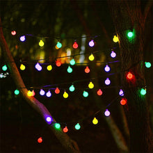 Load image into Gallery viewer, Ball Shape 30 LEDs Outdoor Waterproof Christmas Festival Decoration Solar Lamp String
