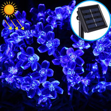 Load image into Gallery viewer, Peach Blossom Shape 50 LEDs Outdoor Garden Waterproof Christmas Spring Festival Decoration Solar Lamp String