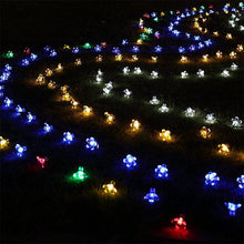 Load image into Gallery viewer, Peach Blossom Shape 50 LEDs Outdoor Garden Waterproof Christmas Spring Festival Decoration Solar Lamp String