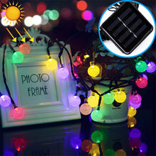 Load image into Gallery viewer, 50 LEDs Bubble Ball Outdoor Garden Waterproof Christmas Spring Festival Decoration Solar Lamp String