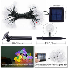 Load image into Gallery viewer, 50 LEDs Bubble Ball Outdoor Garden Waterproof Christmas Spring Festival Decoration Solar Lamp String
