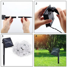 Load image into Gallery viewer, 50 LEDs Bubble Ball Outdoor Garden Waterproof Christmas Spring Festival Decoration Solar Lamp String