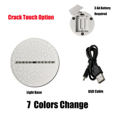 Load image into Gallery viewer, Fish Shape 3D Colorful LED Vision Light Table Lamp, Crack Touch Version, Crack Touch Version