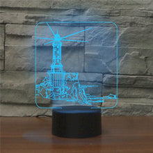 Load image into Gallery viewer, Lighthouse Shape 3D Colorful LED Vision Light Table Lamp, 16 Colors Remote Control Version, 16 Colors Remote Control Version