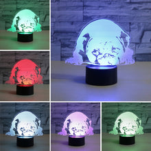 Load image into Gallery viewer, Prostrated Dog Shape 3D Colorful LED Vision Light Table Lamp, Charging Touch Version, Charging Touch Version