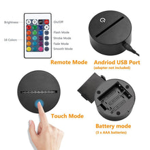 Load image into Gallery viewer, Skiing Shape 3D Colorful LED Vision Light Table Lamp, USB &amp; Battery Version, USB &amp; Battery Version