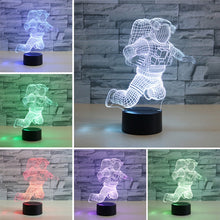 Load image into Gallery viewer, Astronaut Shape 3D Colorful LED Vision Light Table Lamp, Crack Remote Control Version, Crack Remote Control Version
