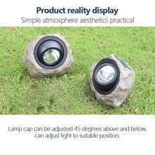 Load image into Gallery viewer, Solar Powered Simulated Stone Spotlight LED Light IP65 Waterproof Outdoor Garden Lawn Lamp