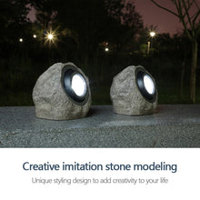 Load image into Gallery viewer, Solar Powered Simulated Stone Spotlight LED Light IP65 Waterproof Outdoor Garden Lawn Lamp