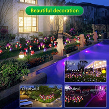 Load image into Gallery viewer, Simulated Lily Flower 4 Heads Solar Powered Outdoor IP55 Waterproof LED Decorative Lawn Lamp, White Light, White Light