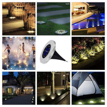 Load image into Gallery viewer, 2 PCS 10 LEDs Solar Powered Buried Light Under Ground Lamp IP65 Waterproof Outdoor Garden Street Light, 10 LEDs