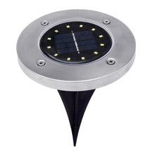 Load image into Gallery viewer, 2 PCS 12 LEDs Solar Powered Buried Light Under Ground Lamp IP65 Waterproof Outdoor Garden Street Light, 12 LEDs