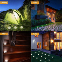 Load image into Gallery viewer, 2 PCS 16 LEDs Solar Powered Buried Light Under Ground Lamp IP65 Waterproof Outdoor Garden Street Light, 16 LEDs