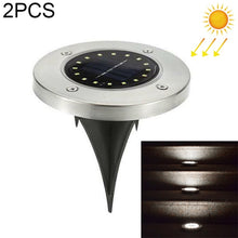 Load image into Gallery viewer, 2 PCS 16 LEDs Solar Powered Buried Light Under Ground Lamp IP65 Waterproof Outdoor Garden Street Light, 16 LEDs