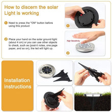 Load image into Gallery viewer, 2 PCS 16 LEDs Solar Powered Buried Light Under Ground Lamp IP65 Waterproof Outdoor Garden Street Light, 16 LEDs