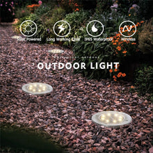 Load image into Gallery viewer, 2 PCS 16 LEDs Solar Powered Buried Light Under Ground Lamp IP65 Waterproof Outdoor Garden Street Light, 16 LEDs