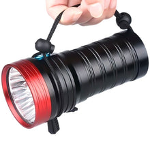 Load image into Gallery viewer, 3 Gears, DB18 18xT6, Luminous Flux: 5400lm LED Flashlight, with 4 18650 Batteries