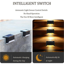 Load image into Gallery viewer, 12 PCS Solar Powered LED Outdoor Stairway Light IP65 Waterproof Garden Lamp, Warm White Light, 12 PCS Black, 12 PCS Brown