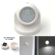 Load image into Gallery viewer, 9 LEDs 240 LM 6000K 360 Degrees Rotation Wireless Motion Sensor Wardrobe Light / Night Light / Wall Lamp for bedroom, living room, bathroom, aisle