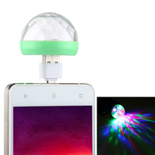 Load image into Gallery viewer, 4W RGB USB LED Crystal Magic Ball Stage Light with Micro USB Adapter, with Micro USB Adapter