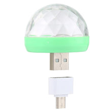 Load image into Gallery viewer, 4W RGB USB LED Crystal Magic Ball Stage Light with Micro USB Adapter, with Micro USB Adapter