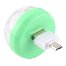 Load image into Gallery viewer, 4W RGB USB LED Crystal Magic Ball Stage Light with Micro USB Adapter, with Micro USB Adapter