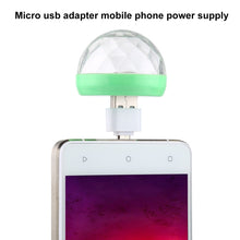 Load image into Gallery viewer, 4W RGB USB LED Crystal Magic Ball Stage Light with Micro USB Adapter, with Micro USB Adapter