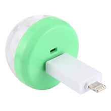 Load image into Gallery viewer, 4W RGB USB LED Crystal Magic Ball Stage Light with 8 Pin Adapter, with 8 Pin Adapter