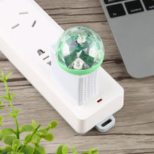 Load image into Gallery viewer, 4W RGB USB LED Crystal Magic Ball Stage Light with 8 Pin Adapter, with 8 Pin Adapter
