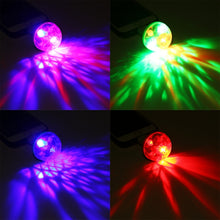 Load image into Gallery viewer, 4W RGB USB LED Crystal Magic Ball Stage Light with 8 Pin Adapter, with 8 Pin Adapter