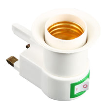 Load image into Gallery viewer, E27 Socket Type Light Holder Base Lamp Holder Converter with Switch, UK Plug, UK Plug