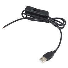 Load image into Gallery viewer, USB Electrical Connector Power Cable for LED Light Bar, with Switch, Cable Length: 1m