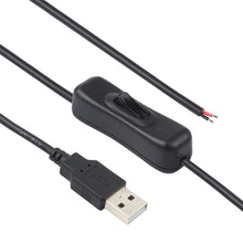 Load image into Gallery viewer, USB Electrical Connector Power Cable for LED Light Bar, with Switch, Cable Length: 1m