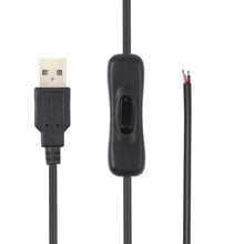 Load image into Gallery viewer, USB Electrical Connector Power Cable for LED Light Bar, with Switch, Cable Length: 1m